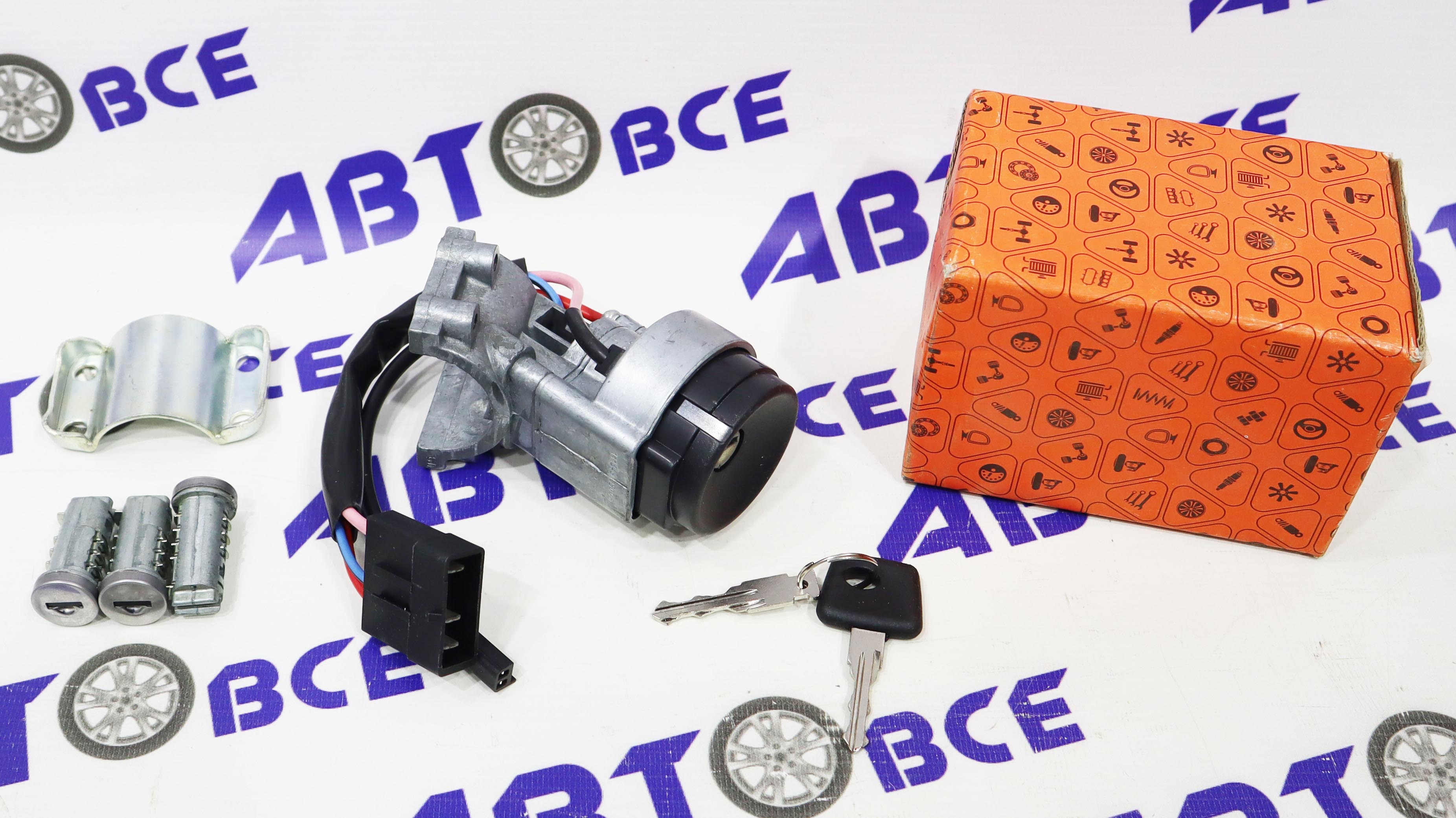 Замок зажигания ВАЗ-1118-1117-1119 (в сборе-с личинками) Сан-Д